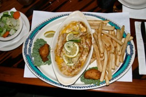 stuffed_grouper Stuffed grouper at Salt Creek Restaurant in Suwannee, FL
