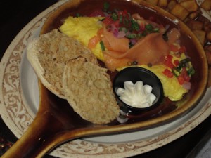 Salmon omelet, Another Broken Egg, Tallahassee