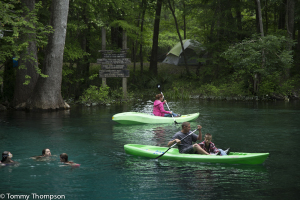 Ginnie Springs, in Gilchrist County, offers paddling, SCUBA diving, snorkeling, swimming, tubing as well as camping.