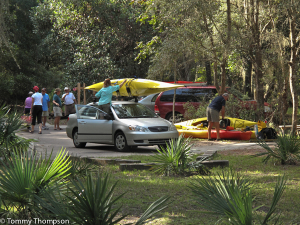 Paddling at Florida's State Parks is popular.  At Manatee Springs S.P., you can drive almost to the edge of the spring!