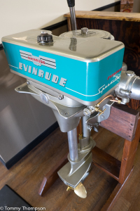 A highlight at Cherry's is their collection of antique outboard motors....