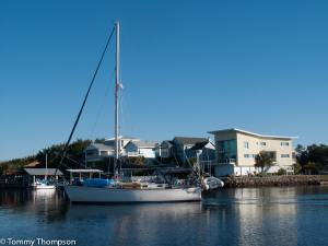 Steinhatchee, Florida offers deep water access for boats traveling north and south along the Big Bend