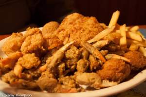 Hungry?  Try the Fisherman's Platter at The Lighthouse Restaurrant in Fanning Springs, FL