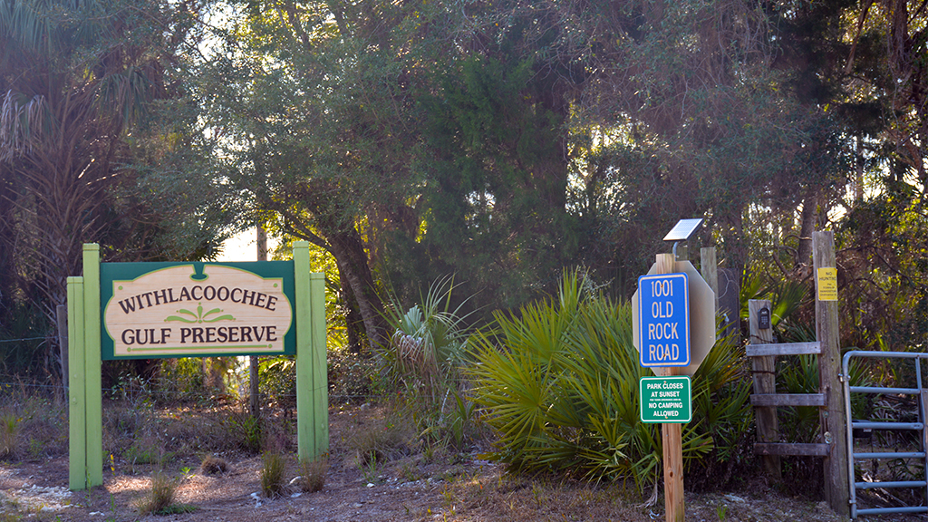 Withlacoochee Gulf Preserve entrance