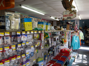 The tackle department at Marina Hardware is basic, but well-stocked and geared to local fishing.