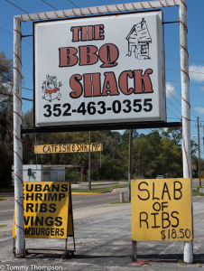 Lunch at the BBQ Shack at Fanning Springs is a great way to end a bike trip!