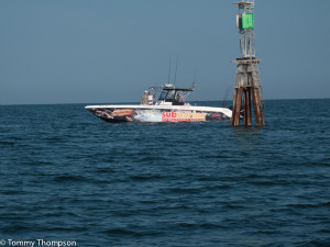 Big tripod-style markers are few and far between, but often hold more cobia than single markers.  This is Steinhatchee #1