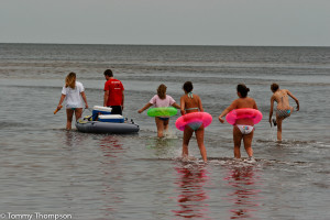 Wading for scallops at Hagens Cove, in coastal Taylor County