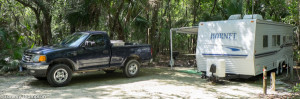 Full-facility and primitive tent camping sites are available at the park's southern region.