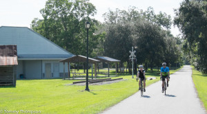 Enjoy the sights in downtown Lake Butler, while riding the trail.