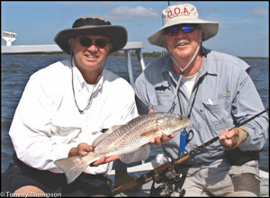 The backwaters of Horseshoe Cove attract redfish--and eager anglers!