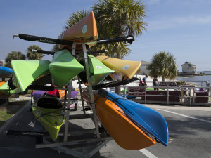 Tom Liebert at Kayak Cedar Keys can outfit you with a fishing or touring kayak from his dockside location near the Cedar Key "beach".