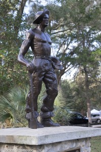 This stature, as well as several buildings in a the park, pay tribute to the Civilian Conservation Corps.