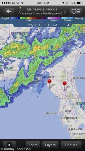 Typical Weather Bug radar showing a front ready to hit our Gulf coast.