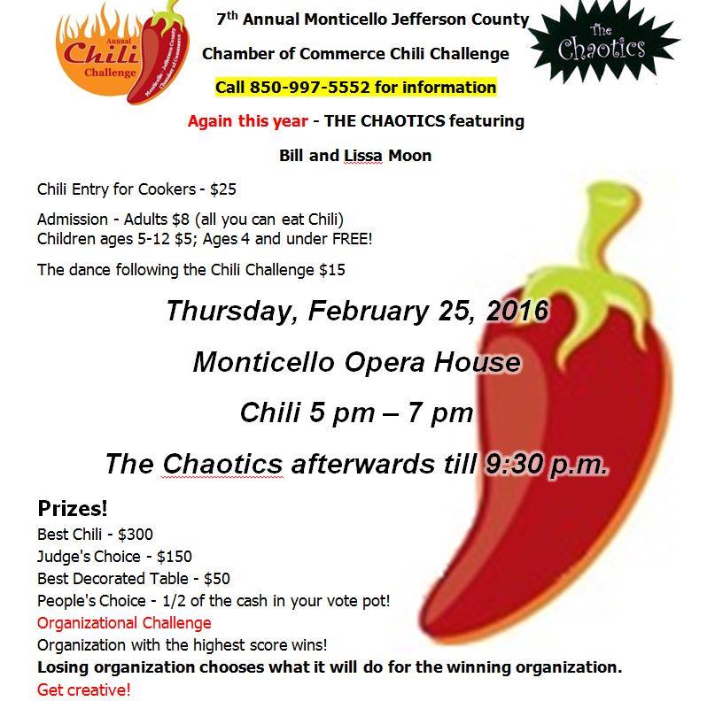 Chili Challenge & Dance featuring the Chaotics