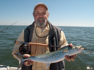 Big Spanish mackerel, like this one, are fun to catch on light tackle.  But get out the big "guns" for big kings, also called "smokers".