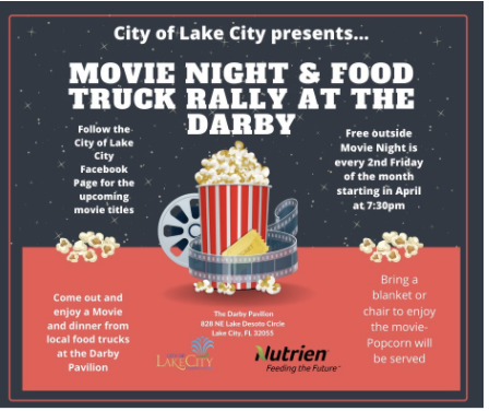 Movie Night and Food Truck Rally at the Darby Pavillion