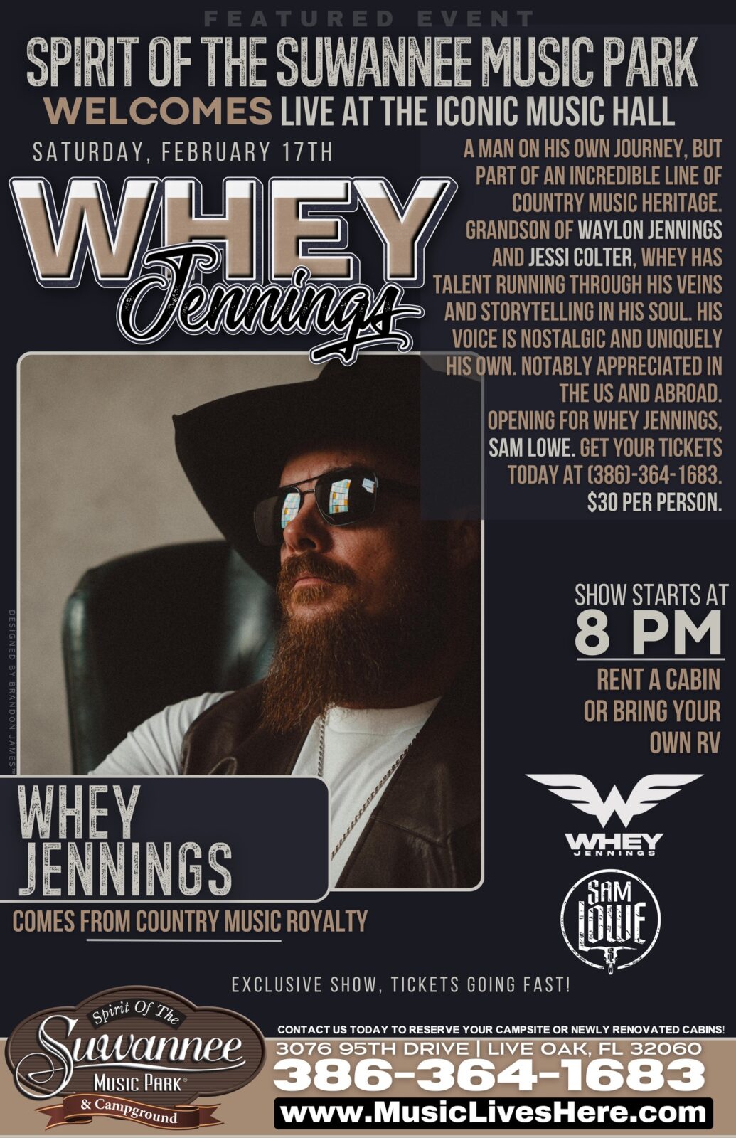 Spirit of the Suwannee Music Park Welcomes Whey Jennings