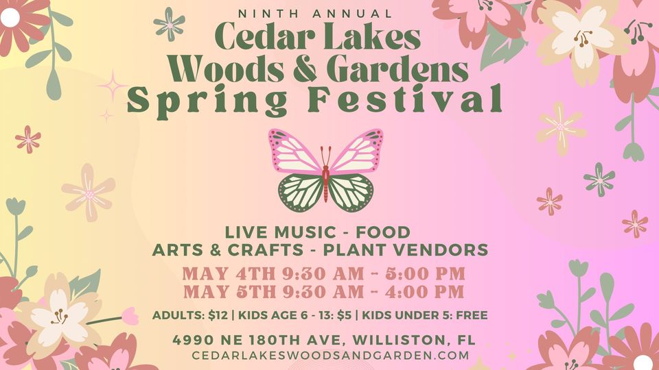 Cedar Lakes Woods & Gardens Spring Festival