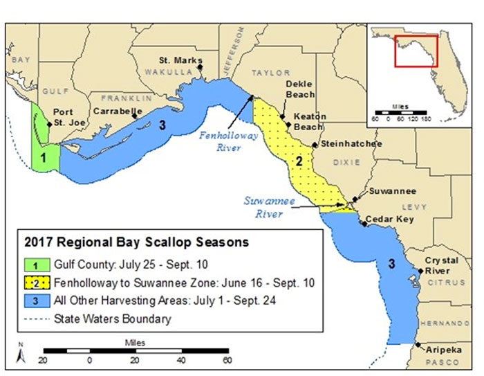 2017 Bay Scalloping On Florida 39 s - Scallop Map 